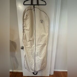 Hermes Canvas Garment Bag with Brown Trim